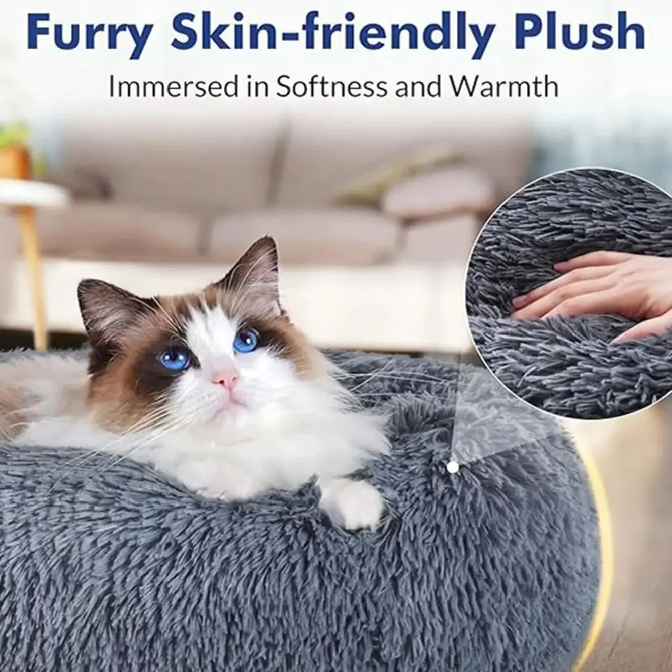 CozyRound Plush Pet Bed All-Size